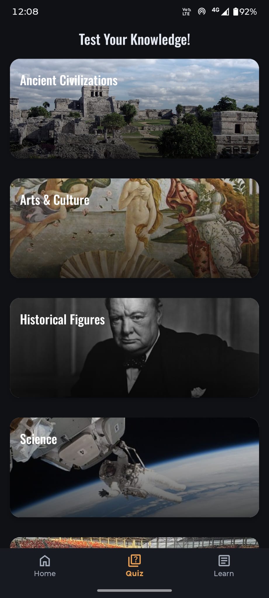 BackThen: Daily History — Quiz